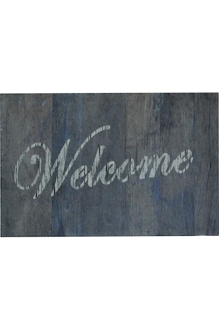 Myfloor Ahşap Welcome Yazılı Çift Taraflı Kauçuk Kapı Önü Paspası