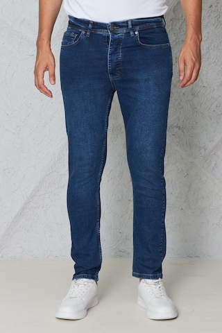 Blayn Jeans Erkek Lacivert Kot Pantolon Urban Fit Denim Esnek Rahat Kalıp Günlük Jean Pantolon Açık Lacivert