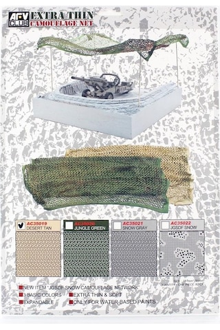 Afv Club Ac35019 1/35 Ölçek, Kamuflaj Ağı Çöl 181x255 Mm.-52334