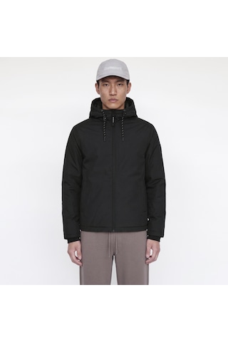 Jack & Jones Erkek Bagcik Ayarli Kapüsonlu Ceket - Fusion - 12302241 Siyah