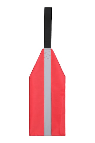 Teltree Kano Güvenlik Bayrağı, Kırmızı+beyaz Yansıtıcı Şeritli, 37x15cm Büyük Boy, Tek Adet, Diğer Kano'ların Dikkatini Çeker