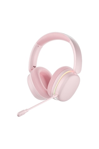 Aula G7 Pro Tri Mode Kablosuz Rgb Gaming Mikrofonlu Oyuncu Kulaklığı 7.1 Surround Ses 40mm Driver Düşük Gecikme E-spor Kulaklık Pembe