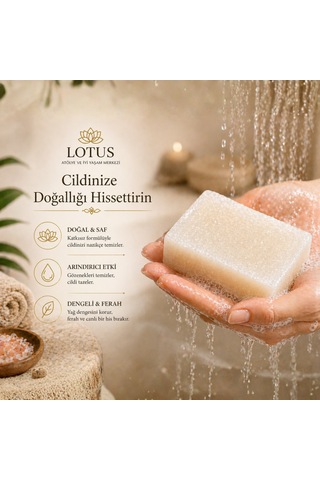 Lotus Arındırıcı & Peeling Etkili Doğal Tuz Sabunu 200 G