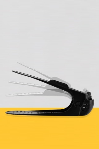 10 Adet Siyah 4 Kademeli Ayakkabı Rampası, Yükseklik Ayarlı Ayakkabılık Düzenleyici, Yer Tasarrufu Siyah