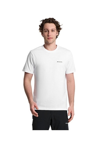 Columbia Cs0405 Csc M Columbia Gem Label Ss Tee Erkek Günlük Tişört 9110801100 Beyaz Beyaz