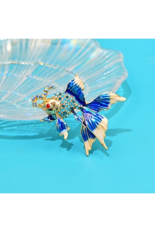 Mufunye Alaşım Ve Kaya Kristalinden Yapılmış Şık Ve Zarif Ürünler Mavi