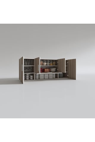 Kenzlife hazır mutfak acus32 crd 060*150*32 mutfak banyo dolabı kapaklı raflı