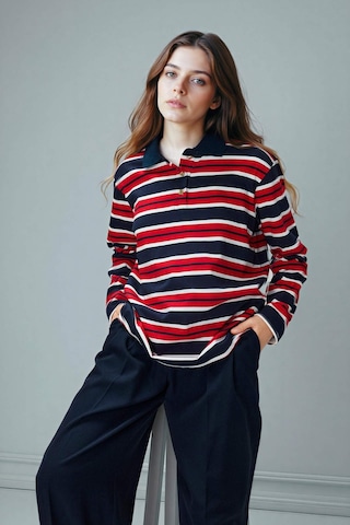Defacto Regular Fıt Polo Yaka Sweatshirt Tunik G8572ax26spnv245 Lacivert-nv245