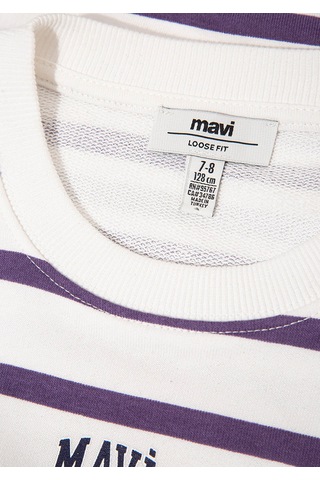 Mavi Beyaz Kız Çocuk Sweatshirt M7s10038-88138 Beyaz