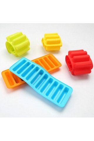 1 Adet Silikon Buz Çubuğu Kalıbı Ekmek Bisküvi Mafen Cup Kek Kalıbı Mutfak Pişirme Tepsisi Yüksek Sıcaklık Pişirme Aletleri Yeşil