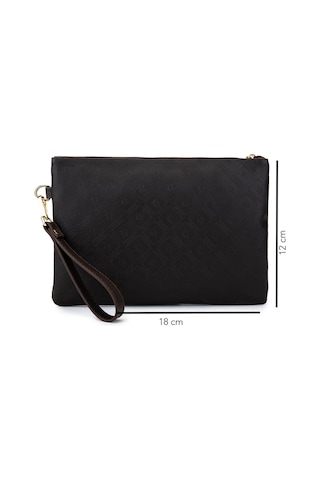 Tamer Tanca Kadın Suni Deri Kahverengi Clutch Çanta 743 2337 Bn Cnt Sk25-26 Kahve Mng Kahverengi