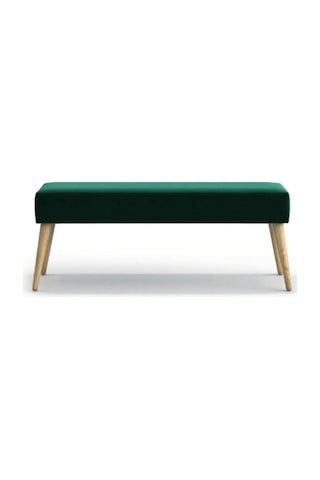 Stillola Puf Sade Çok Amaclı Kapı Önü Dekoratif Puf Bench Yeşil