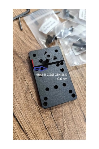 Universal Optics Mount Red Dot Scope Reflex Mount Plate Base - Glok 17 19 22 23 Reddot Ayağı Siyah