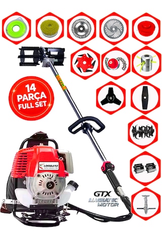 Cros Lombard İtaly Valento-x14 780 Seri Sırt Tırpan+ Akrobat Çapalama + Toprak Eşeleme 14 Parça Arazi Seti