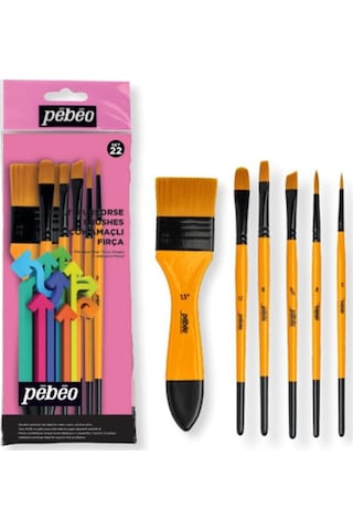 Pebeo Yağlı Boya Akrilik Fırça Seti 6 Lı Set-22 Pebeo Yağlı Boya Akrilik Fırça Seti 6 Lı Set-22