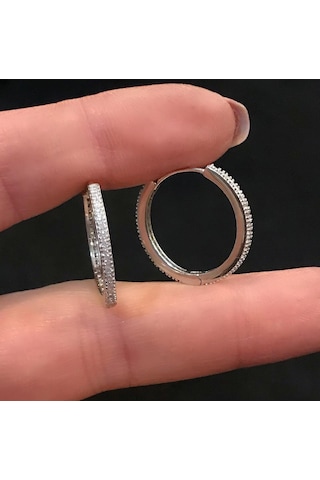 Stela Desıgn Halka Gümüş Küpe