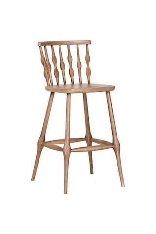 Natura Retro Ahşap Bar Sandalyesi Natural