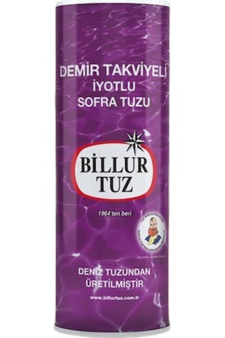 Billur Tuz Demir Mineralli Tuz İyotlu 500 G X4 Adet Billur Tuz Demir Mineralli Tuz İyotlu 500 G X4 Adet