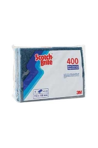 Scotch Brite 400 Mavi Hassas Yüzey Bulaşık Süngeri 4'lü