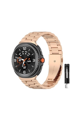 Samsung Galaxy Uyumlu Watch 8 42mm 44mm Classic 46mm Kordon Klipsli Metal Kordon 04 +kısaltma Aparatı