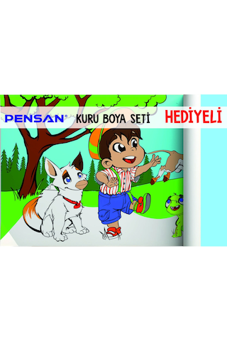 30x120 Boyama Rulosu Yaman Çiftlik Hayatı + Pensan 12'li Kuru Boya Kalemi