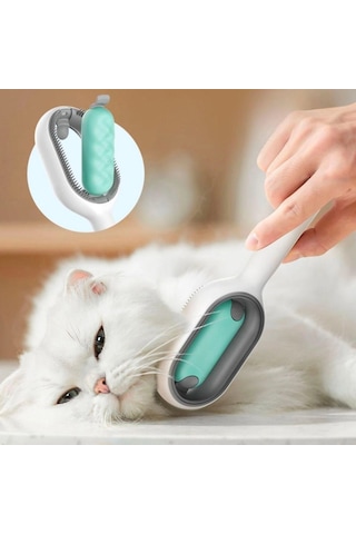 Bay Evcil Hayvanlar İçin Çift Taraflı Pet Fırçası Nemli Tüy Tarama Tarağı Bx40 Najmaddin