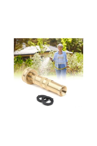 Lemestar 2 Adet Kaliteli Bakır Bahçe Hortumu İçin Ayar可调扭水 Nozzle, 3/4" Standart Uyumlu, 10 Adet Kauçuk Washer Dahil