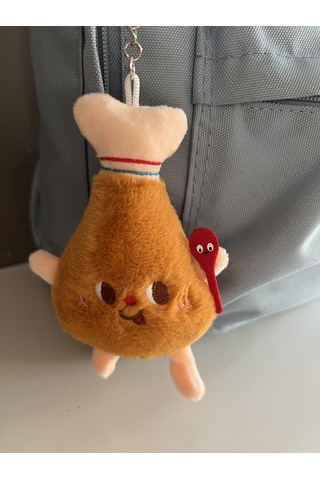 Tavuk But Şeklinde Eğlenceli Peluş Anahtarlık/çanta Süsü