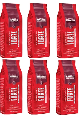 Caffe Mauro Espresso Forte Çekirdek Kahve 1 Kg X 6 Paket Çekirdek Kahve