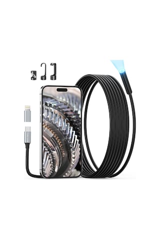 Teslong Usb-c Boroskop Muayene Kamerası, 8 Led Işıklı - 3m Kablo - 8.5mm