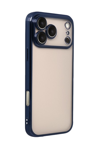 Apple iPhone Uyumlu 17 Pro Uyumlu Razer Lensli Silikon Kılıf - Lacivert