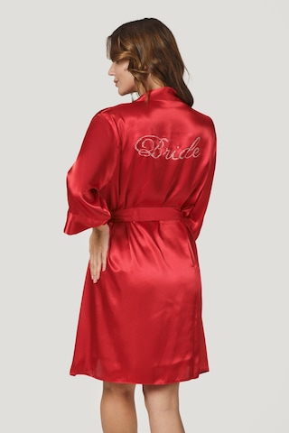 Nbb Kadın Kırmızı Bride Saten Sabahlık 001