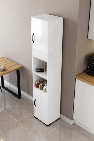 Northcity Çok Amaçlı Erzak Dolabı Beyaz 35 Cm Ahşap - Beyaz
