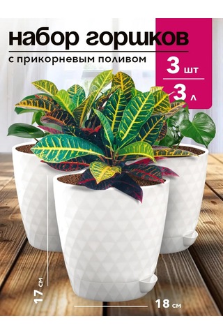 Tiko Home 3 Litre Kaplamalı 3 Adet Saksı 146343025