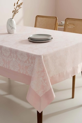 Damascus Pudra Pembe Masa Örtüsü 160x220 Cm Pembe
