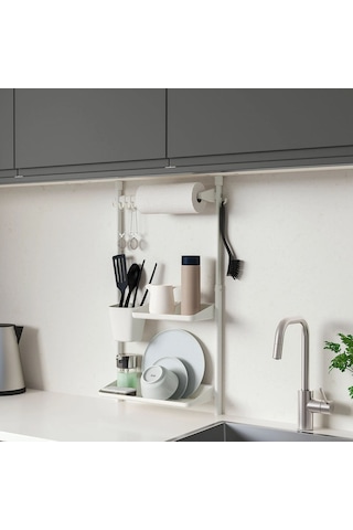 Ikea Sunnersta Ayarlanabilir Mutfak Ve Banyo Askısı 45,7 X 45-65 Cm Beyaz
