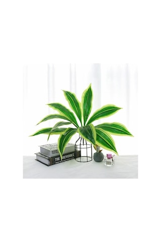 Yapay Çiçek Dracaena Massengena Yaprağı Demeti 12 Yapraklı 40x50C
