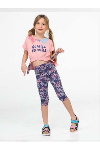 For Wild Çiçekli Tayt Takım-karışık Renk Gri