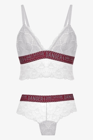 Koza Danger Yazılı Süngerli Bralet Takım - 80227 Pembe