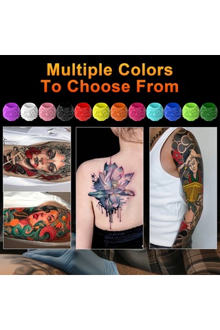 Wezone Tätowierung Farbstoffbecher Mit Stabiler Basis,一次性卫生安全, 200 Stück Pro Box, Abs-material, Für Tätowierung Und Microblading