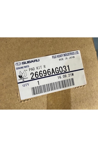26696Ag031 Oem Subaru Arka Fren Balata