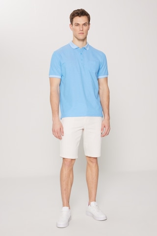 Ac&Co / Altınyıldız Classics Polo Yaka Cepli Regular Fit Bol Kesim Düz Tişört - 465117502 Mavi