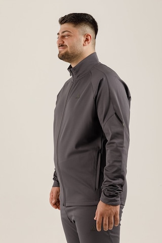 Airlife Power 22 Cr Line Tam Boy Fermuarlı Erkek Büyük Beden Dik Yaka Sweatshirt Smoked Füme