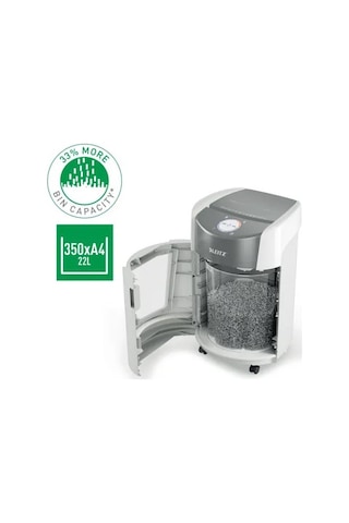 Leitz Iq Optimax 350 Mikro Kesimli Evrak İmha Makinesi P5 22l - Beyaz