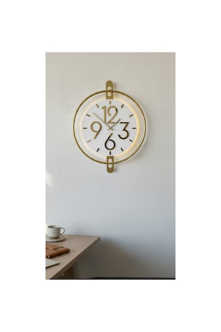 Pey Aksesuar Metal -çelik Gövde -ideal Boy 40x50cm - Metal Ledli Duvar Dekor M46-gold-beyaz-gold Mobilya Ma46-gold-siyah-gold