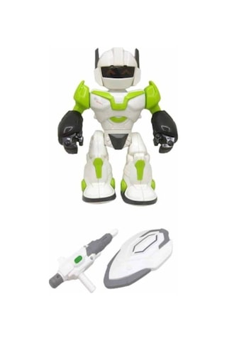 Asya Oyuncak Işıklı Sesli 360 Derece Dönebilen Yeşil Robot 19727-605