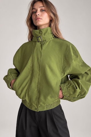 Hiccup Oversize Dik Yaka Ceket Yeşil