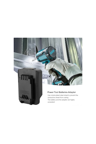 Padalink Makita 18v Li-poly Akü İçin Elektrikli Alet Adaptörü - Dayanıklı Abs + Nikel Kaplı Çelik Yapı, Güvenli Ve Taşınabilir Dönüştürücü Aksesuarı