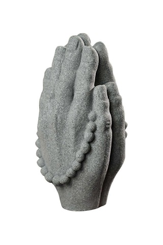 Süs Akvaryumu Dekoru Kumtaşı El Süsü Heykeli Uzay Dekorasyonu Gri