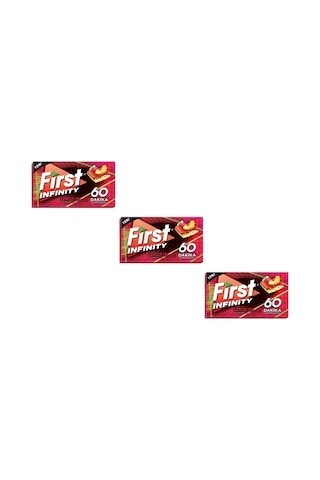 First 60 Dk Infinity Karpuz & Şeftali Aromalı Şekersiz Tatlandırıcılı Sakız - 3'lü Paket